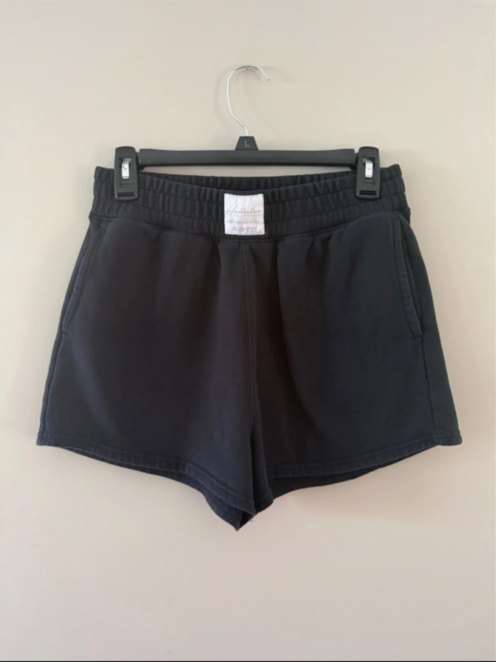 Hollister Black Athletic Elastic-Waist Shorts